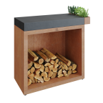 OFYR BUTCHER BLOCK STORAGE 90 CORTEN CERAMIC DARK GREY