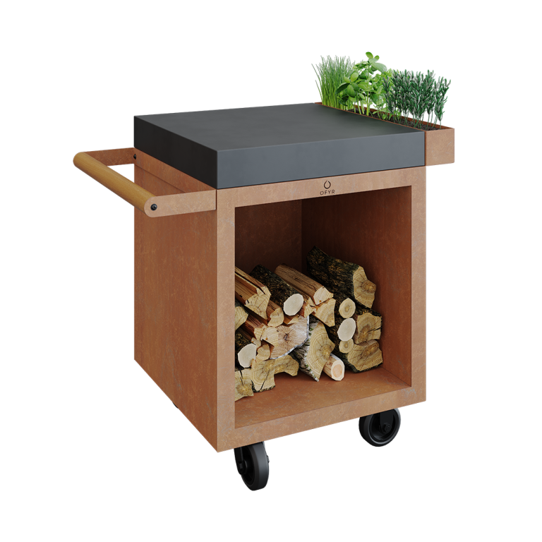 OFYR MISE EN PLACE TABLE CORTEN 65 PRO CERAMIC DARK GREY