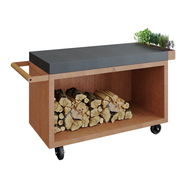 OFYR MISE EN PLACE TABLE CORTEN 135 PRO CERAMIC DARK GREY