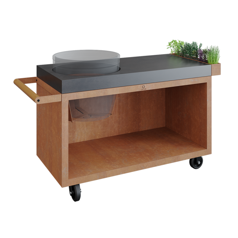 OFYR KAMADO TABLE CORTEN 135 PRO CONCRETE BGE