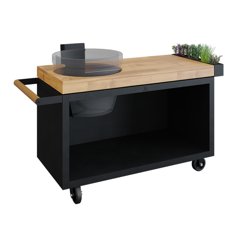 OFYR KAMADO TABLE BLACK 135 PRO TEAK WOOD KJ