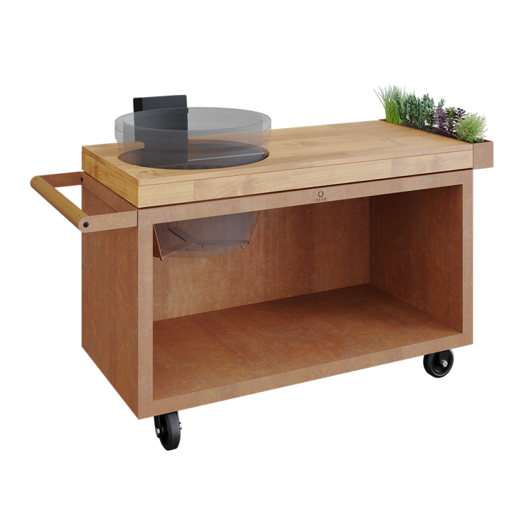 OFYR KAMADO TABLE CORTEN 135 PRO TEAK WOOD KJ