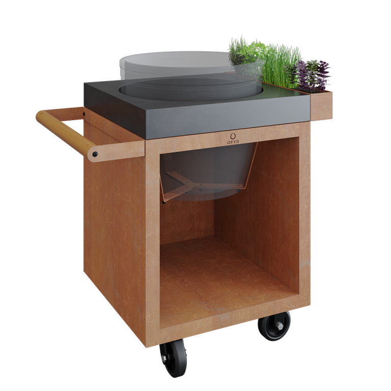 OFYR KAMADO TABLE CORTEN 65 PRO CONCRETE BGE