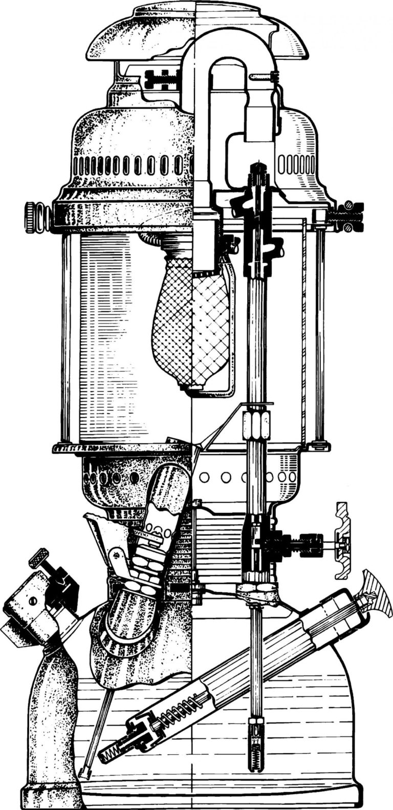 Petrolejové svietidlo HK500 pochrómované mosadz - Image 3
