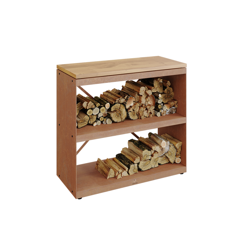 OFYR WOOD STORAGE CORTEN DRESSOIR