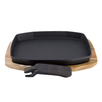 The Bastard Sizzling Plate & Holder Cast Iron S